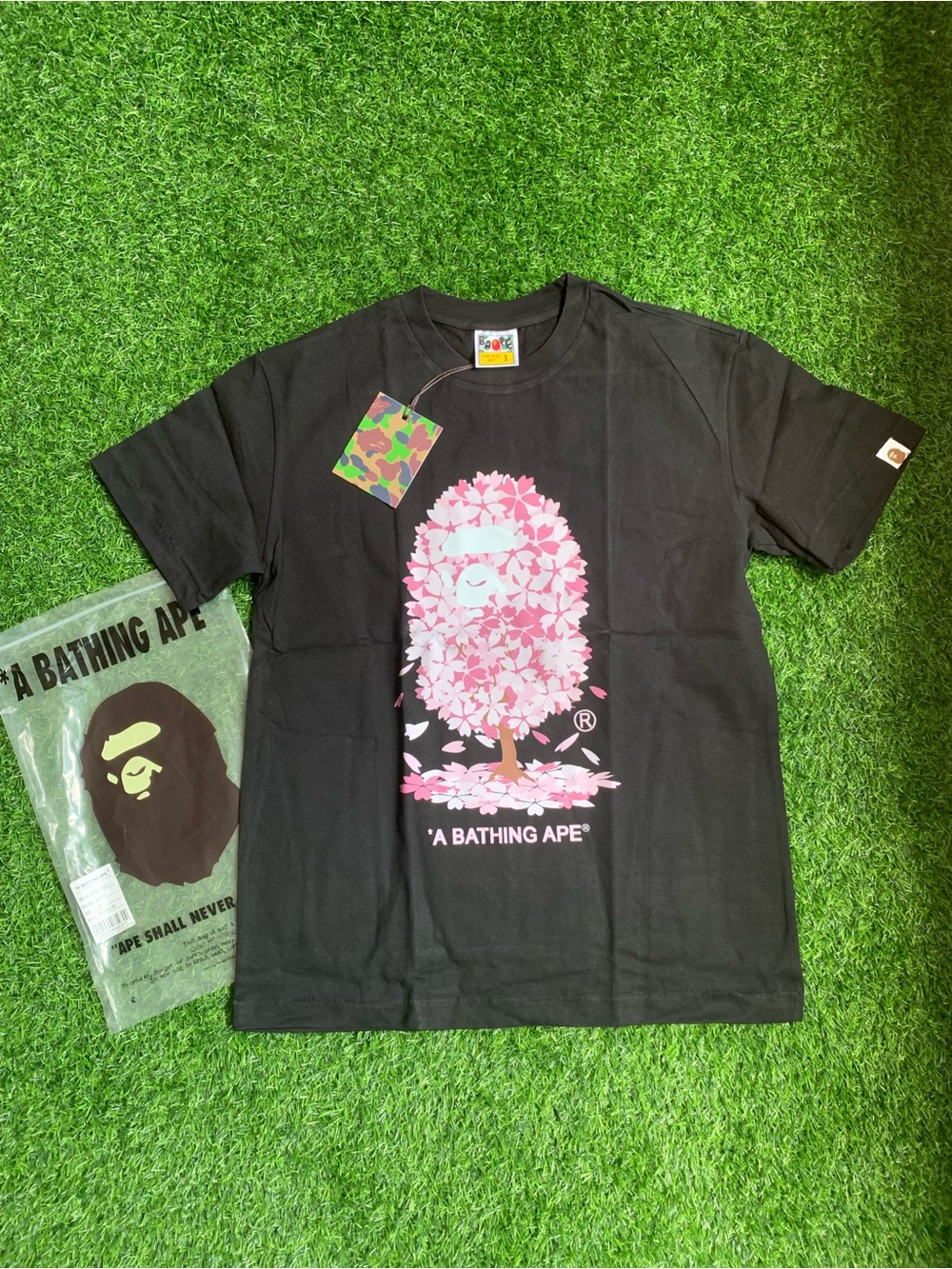 Black Cherry Blossoms Bape Shirt